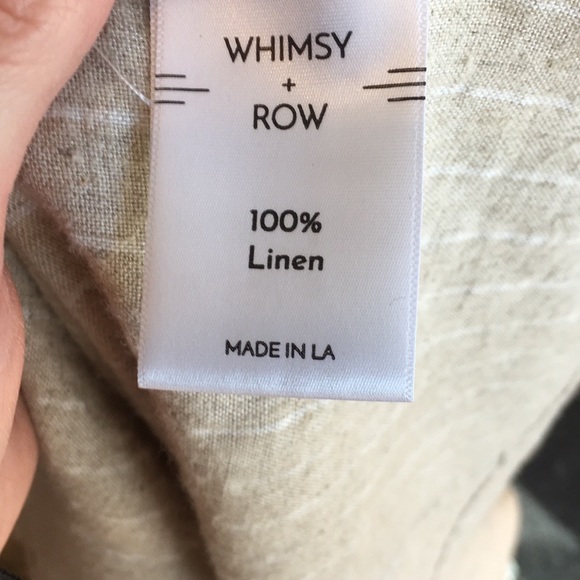 Whimsy + Row Luna dress in stripe beige linen, M - Picture 10 of 10